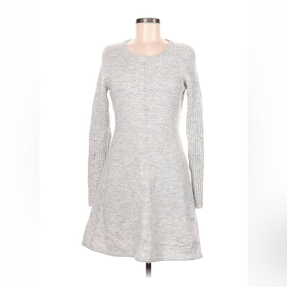 Wearing Your Heart on Your Sleeve grey a line sweater dress, size‎ med